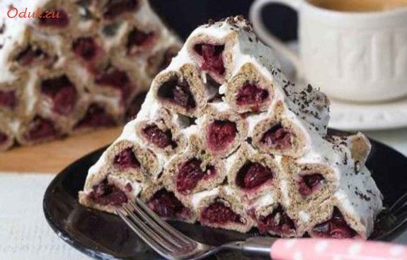 торт, монастырская, изба, жир, вишня