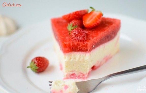 клубничный, чизкейк клубничный, чизкейк