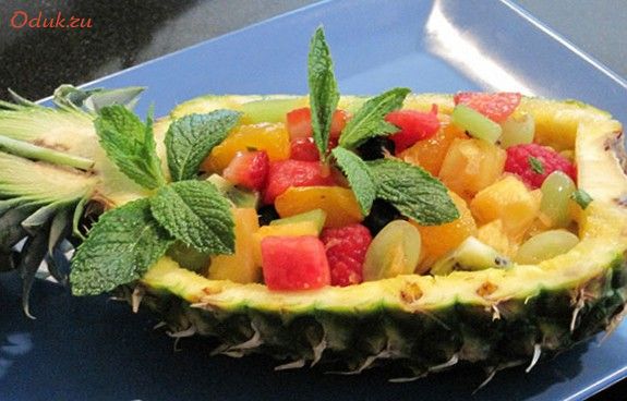 салат, ананас, фруктов салат, ананас, фруктов