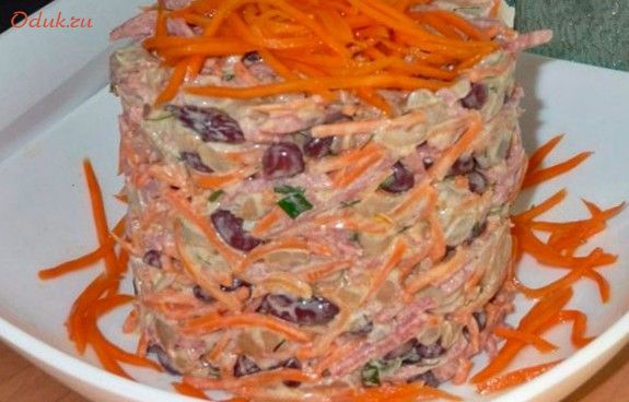 салат, фасолинка, шампиньонами салат, фасолинка, шампиньонами