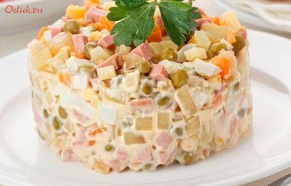 салат, оливье, классический салат, оливье, классический