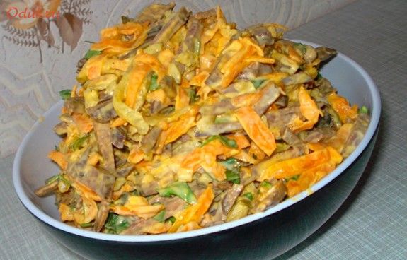 салат, свежей, морковью