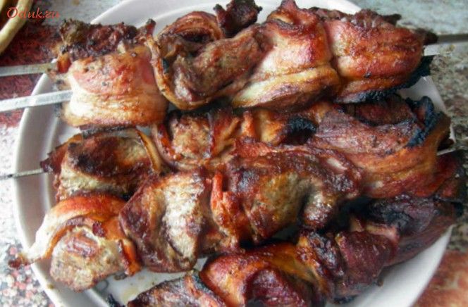 шашлык, говядины, бекон