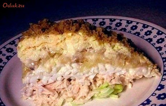 слоеный, салат, нежность