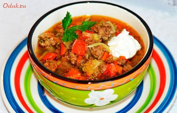 чехословацкий, мясным, фаршем, капуста