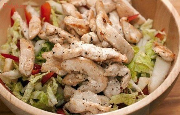 уникальный, салат, куриной, жир