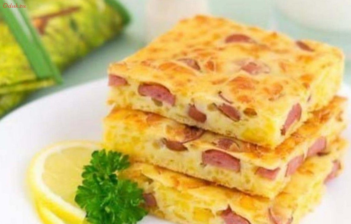 несложный, пирог, сыром