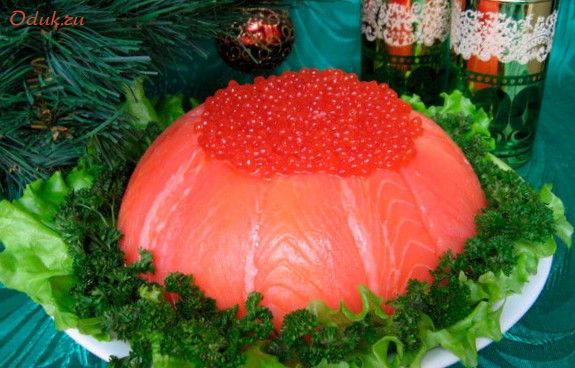 рыбный, салат-торт