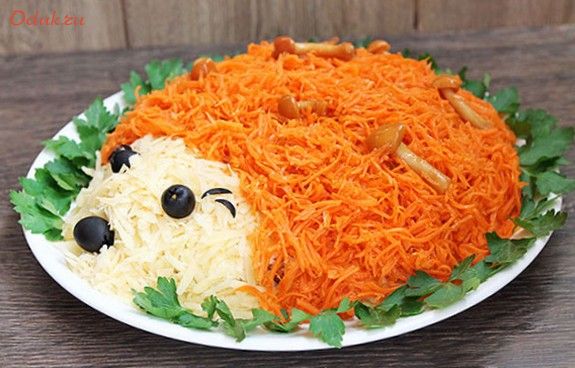 салат, ежик