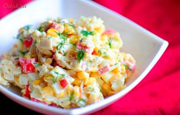 салат, крабовых, капуста