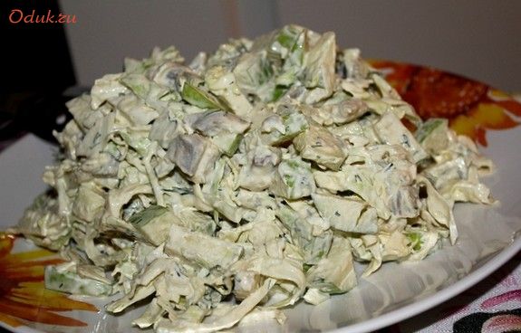 скандинавский, салат, сельдью, капуста, маринад