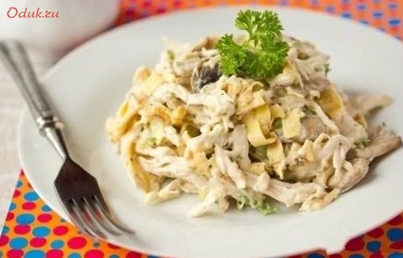 cалат, курицы