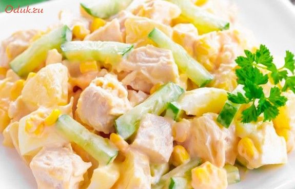 легкий, куриный, салат