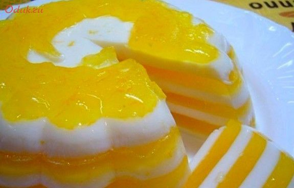 прекрасный, десерт, апельсиновое