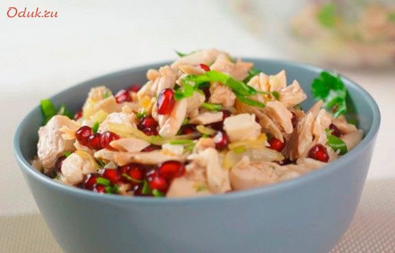 салат, курицей