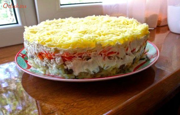 слоеный, салат, бонапарт