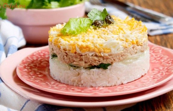 слоеный, салат, жир