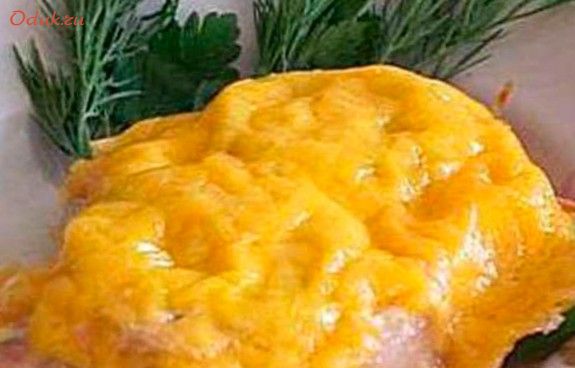 свинина, сыром