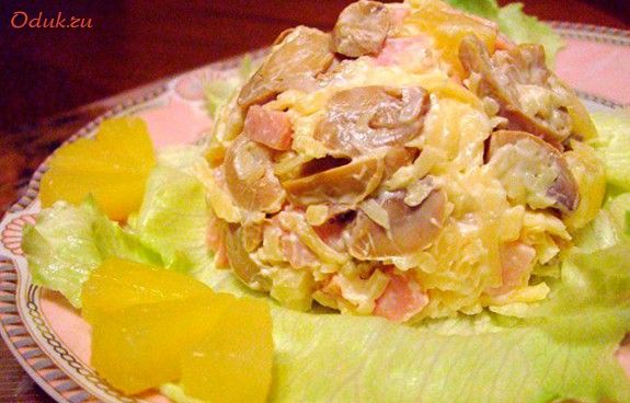 ананасовый, салат, сыром