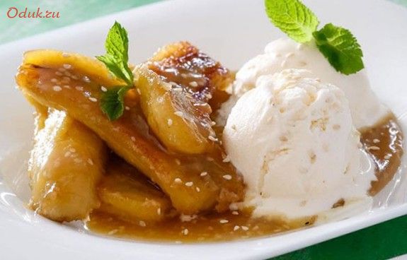 банан, карамели, десерт банан, карамели, десерт