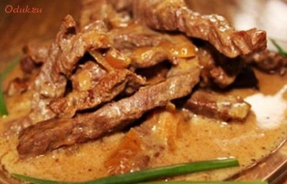 бефстроганов, мультиварке