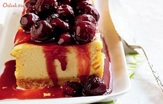 чизкейк, консервированной, вишней, вишня