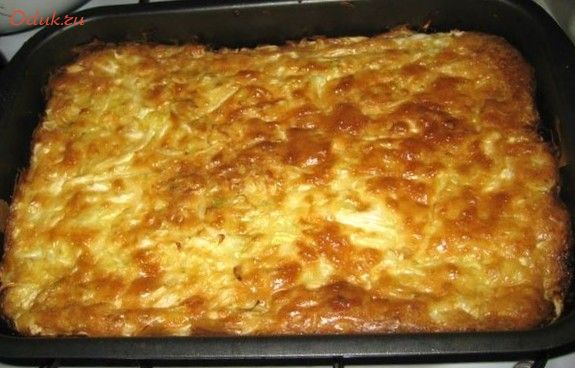 домашний, пирог, капустой, капуста