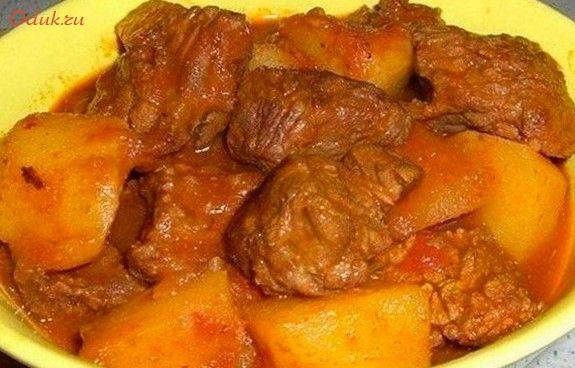 гуляш, говядины, горчицей