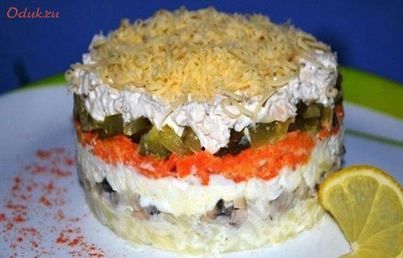 мясной, салат, свинина