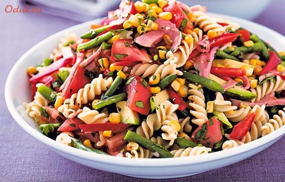 салат, макарон, капуста салат, макарон, капуста