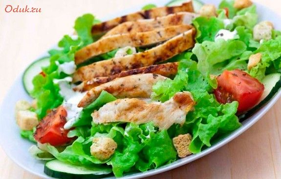 салат, сытный, куриным