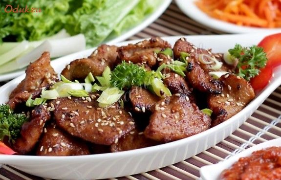 сочная, свинина, по-корейски