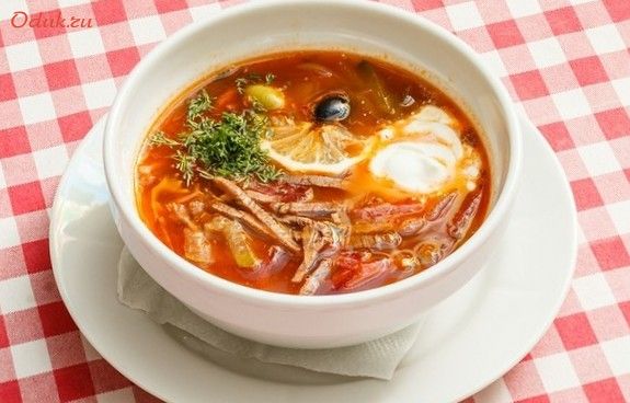 солянка, говяжьим, сердцем, жир, бекон