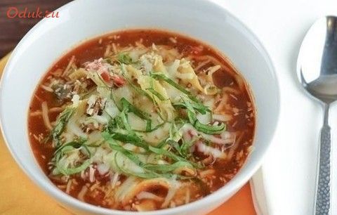 лазанья-суп, мясным