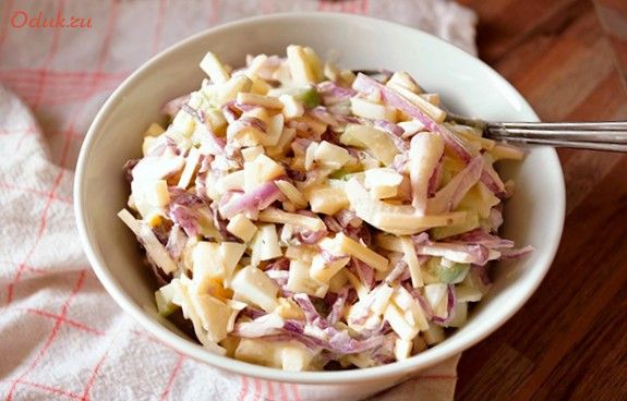 салат, огурцом, капуста