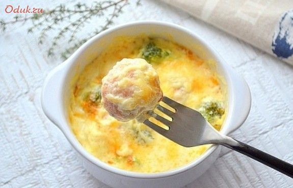 запеченные, фрикадельки, рыбы, капуста