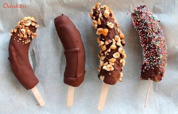 бананы, замороженные, шоколаде