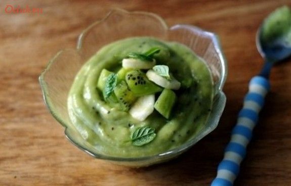 десертный, пудинг, авокадо, киви десертный, пудинг, авокадо, киви