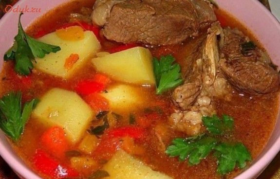 густой, шурпа, говядиной, жир