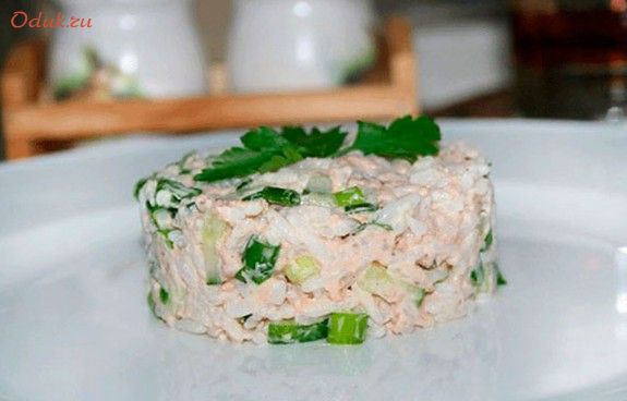 легкий, салат, горбушей