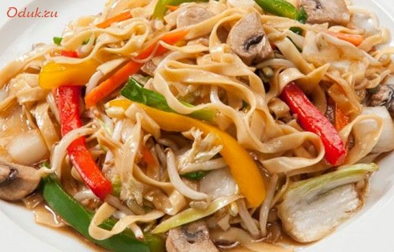 салат, грибов, лапши, лапша