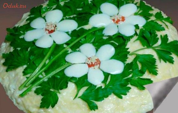 салат, цветка, грибами