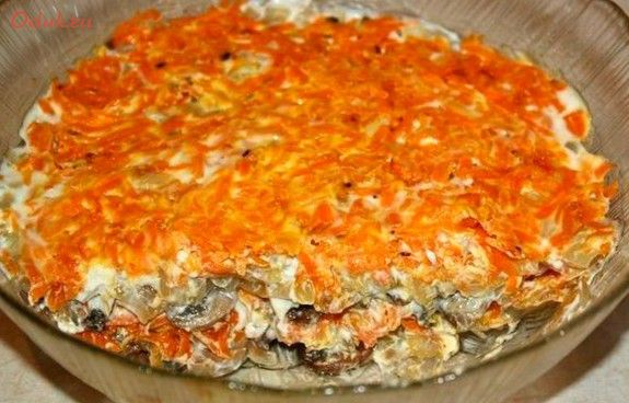 слоеный, салат, радость