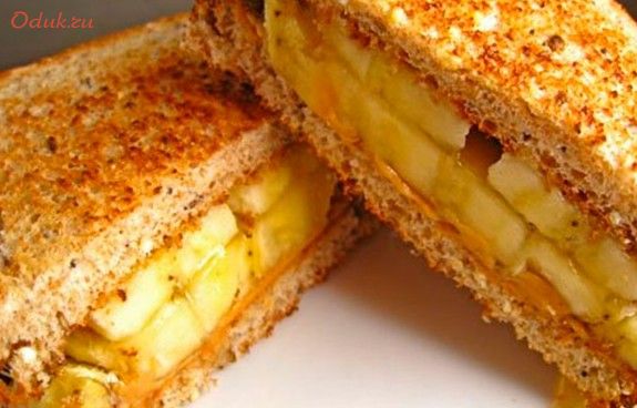 бутерброды, бананом, элвиса бутерброды, бананом, элвиса