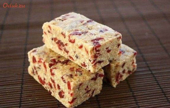 кокосово-овсяные, батончики, клюквой кокосово-овсяные, батончики, клюквой