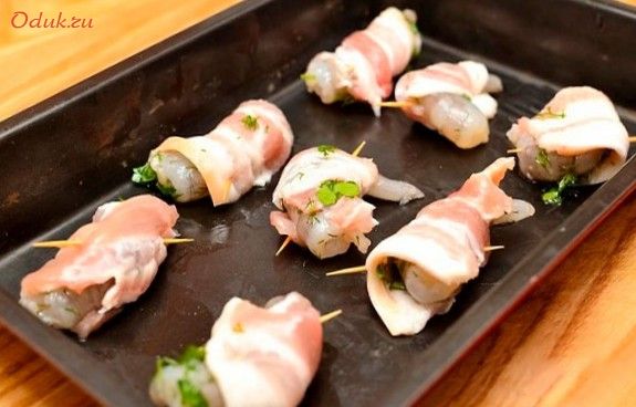 креветки, беконе, маринад, бекон креветки, беконе, маринад, бекон