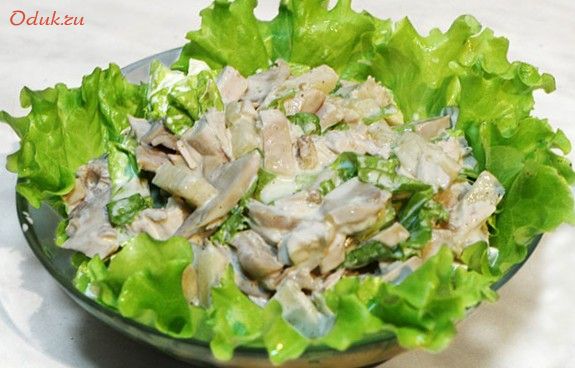 салат, грибной, курицей