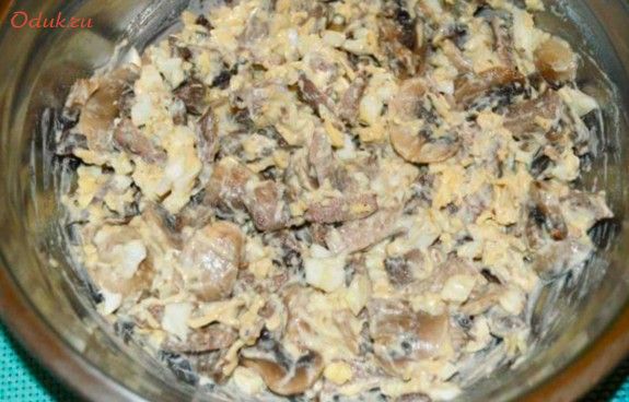 салат, печени, сыром