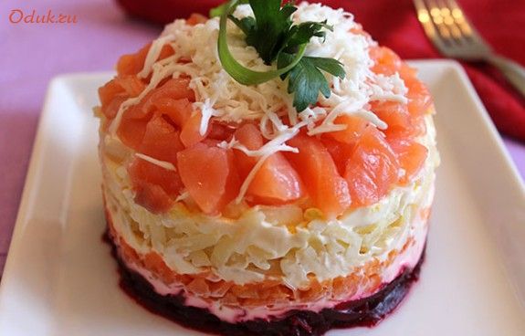 салат, семги салат, семги