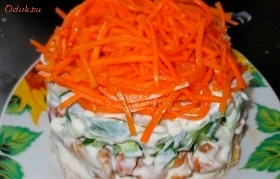 салат, рафаэлло, корейской